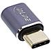 Adattatore USB4, USB-C maschio /femmina, alluminio, grigio - Foto miniatura 3