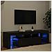 Mobile Porta TV con LED Rovere Nero 140x36,5x40 cm Truciolato - Foto miniatura 5