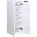 Scarpiera Mobiletto Multiuso In Legno Bianco Mobile Porta Scarpe 30x35x100 Cm - Foto miniatura 3