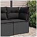Divano Angolare Da Giardino Con Cuscini Nero In Polyrattan - Foto miniatura 8