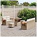Set da giardino  da 8 pezzi con cuscini beige in rattan poliestere, Set pranzo da giardino  da 3 pezzi con cuscini beige in rattan poliestere - Foto miniatura 3