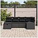 Set di Divani da Giardino con Cuscini Nero Polyrattan - Foto miniatura 3