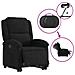 Poltrona Alzapersona Reclinabile Elettrica Nera in Velluto - Foto miniatura 5