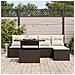 Set Divano da Giardino 6 Pezzi con Cuscini Marrone Rattan Polimerico - Foto miniatura 3