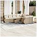 Set Divano da Giardino 10 pz con Cuscini Beige in Polyrattan - Foto miniatura 2