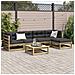 Set Divani da Giardino 6pz con Cuscini Legno Impregnato di Pino - Foto miniatura 3