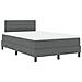 Letto a Molle con Materasso Grigio Scuro 120x190 cm Tessuto - Foto miniatura 3