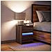 Comodino con Luci LED Rovere Marrone in Legno Multistrato - Foto miniatura 5