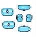 Custodia Protettiva Per Auricolari Bluetooth Sony Wf-1000xm5 - Pc, Antigraffio E Antipolvere Blue - Foto miniatura 1