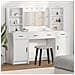 Set da toeletta 3 pezzi  in legno ingegnerizzato bianco - Foto miniatura 2