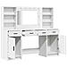 Set da toeletta 3 pezzi  in legno ingegnerizzato bianco - Foto miniatura 6