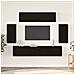 Set mobile TV 6 pcs Rovere nero 80 x 30 x 30 cm - Foto miniatura 2