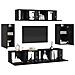 Set mobile TV 6 pcs Rovere nero 80 x 30 x 30 cm - Foto miniatura 3