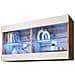Komodee Tivoli Horizontal 100 Vetrina Sospesa, Rovere Wotan/bianco, Illuminazione Led Blu, Larghezza 100 Cm X Altezza 50 Cm X Profondità 29 Cm, Per Soggiorno, Sala Da Pranzo - Foto miniatura 3