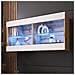 Komodee Tivoli Horizontal 100 Vetrina Sospesa, Rovere Wotan/bianco, Illuminazione Led Blu, Larghezza 100 Cm X Altezza 50 Cm X Profondità 29 Cm, Per Soggiorno, Sala Da Pranzo - Foto miniatura 1