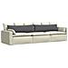 Cuscini da Divano 2 pcs Grigio scuro 145 x 40 cm - Foto miniatura 3