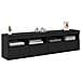 Mobiletti TV da Parete 2 pcs Rovere Nero 80 x 30 x 40 cm - Foto miniatura 3
