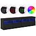 Mobiletti TV da Parete 2 pcs Rovere Nero 80 x 30 x 40 cm - Foto miniatura 4