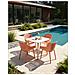 Set Di 4 Sedie Da Giardino Tiggiano Corallo - Foto miniatura 1
