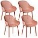 Set Di 4 Sedie Da Giardino Tiggiano Corallo - Foto miniatura 2