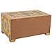 Portagioie In Legno Dipinto A Mano Con 2 Cassetti Marroni 23x14x10h - Foto miniatura 6