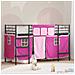 Struttura del Letto Loft per Bambini con Tendine Nero e rosa - Foto miniatura 2