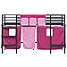 Struttura del Letto Loft per Bambini con Tendine Nero e rosa - Foto miniatura 6