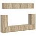 Set mobile TV 5 pcs Rovere Sonoma Legno multistrato - Foto miniatura 1