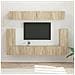 Set mobile TV 5 pcs Rovere Sonoma Legno multistrato - Foto miniatura 2