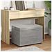 Pouf Grigio chiaro Velluto e Legno Ingegnerizzato - Foto miniatura 2
