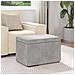 Pouf Grigio chiaro Velluto e Legno Ingegnerizzato - Foto miniatura 3