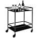 Carrello Bar Vita A 2 Ripiani In Nero Con Struttura In Acciaio, 68×40×79 Cm - Foto miniatura 1