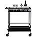 Carrello Bar Vita A 2 Ripiani In Nero Con Struttura In Acciaio, 68×40×79 Cm - Foto miniatura 3