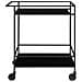 Carrello Bar Vita A 2 Ripiani In Nero Con Struttura In Acciaio, 68×40×79 Cm - Foto miniatura 4