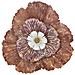 Pannello Decorativo Da Parete Bunga A Forma Di Fiore In Ferro Rosa E Marrone 73x72 Cm - Foto miniatura 1