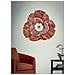 Pannello Decorativo Da Parete Bunga A Forma Di Fiore In Ferro Rosa E Marrone 73x72 Cm - Foto miniatura 6