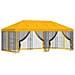 Gazebo con pareti laterali 6 x 3 m Giallo Poliestere e Acciaio - Foto miniatura 1