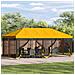 Gazebo con pareti laterali 6 x 3 m Giallo Poliestere e Acciaio - Foto miniatura 2