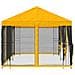 Gazebo con pareti laterali 6 x 3 m Giallo Poliestere e Acciaio - Foto miniatura 4