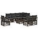Set Divano da Giardino 9 pcs Grigio e Grigio Scuro polyrattan - Foto miniatura 1