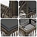 Set Divano da Giardino 9 pcs Grigio e Grigio Scuro polyrattan - Foto miniatura 7