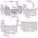 Set Divano da Giardino 9 pcs Grigio e Grigio Scuro polyrattan - Foto miniatura 9