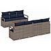 Set Divano da Giardino con cuscino 8 pcs Grigio polyrattan - Foto miniatura 1