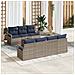 Set Divano da Giardino con cuscino 8 pcs Grigio polyrattan - Foto miniatura 2