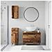Set di armadietti da bagno in 3 pezzi BREDA Legno antico - Foto miniatura 2