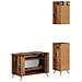 Set di armadietti da bagno in 3 pezzi BREDA Legno antico - Foto miniatura 7