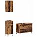 Set di armadietti da bagno in 3 pezzi BREDA Legno antico - Foto miniatura 1