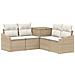 Set di divani 5 pz Beige e Bianco Crema - Foto miniatura 1