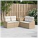 Set di divani 5 pz Beige e Bianco Crema - Foto miniatura 6