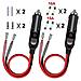 2 Car Pack 12v Sostituzione Accendisigari Spina Maschio Con Cavi 10a Fusibile Di Protezione Con La Luce Del Led Cavo Di Prolunga Plug Cigar Zoccolo Femmina Per Moto Auto Trattore - Foto miniatura 1